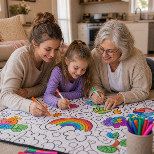 ColorCozy DIY Colouring Blanket - For the Whole Family