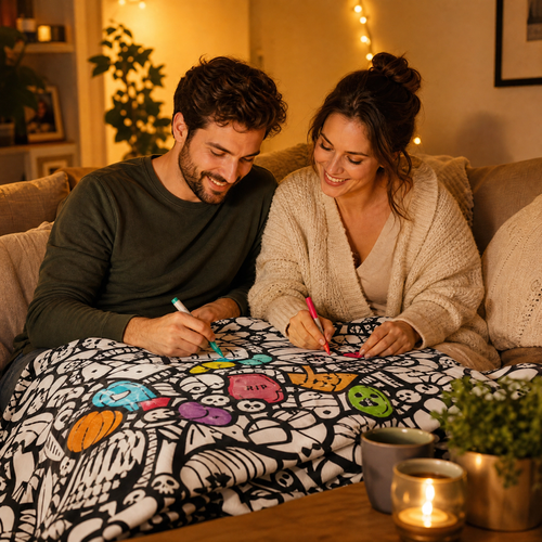 ColorCozy DIY Colouring Blanket - For the Whole Family