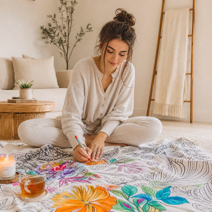 ColorCozy DIY Colouring Blanket - For the Whole Family