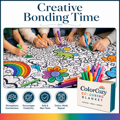 ColorCozy DIY Colouring Blanket - For the Whole Family