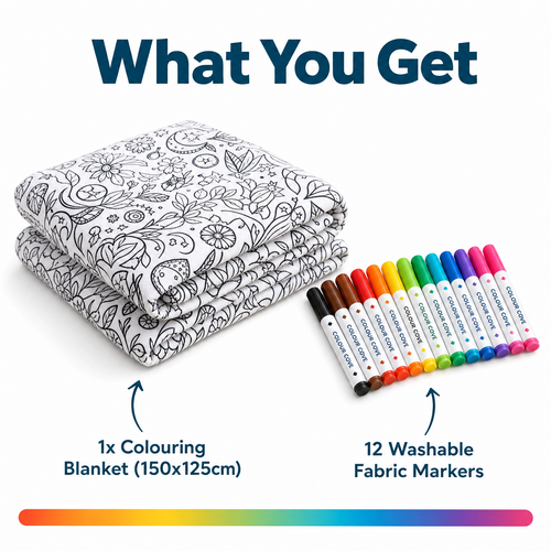 ColorCozy DIY Colouring Blanket - For the Whole Family