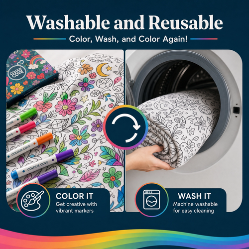 ColorCozy DIY Colouring Blanket - For the Whole Family
