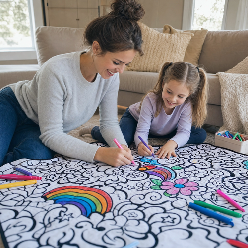 ColorCozy DIY Colouring Blanket - For the Whole Family