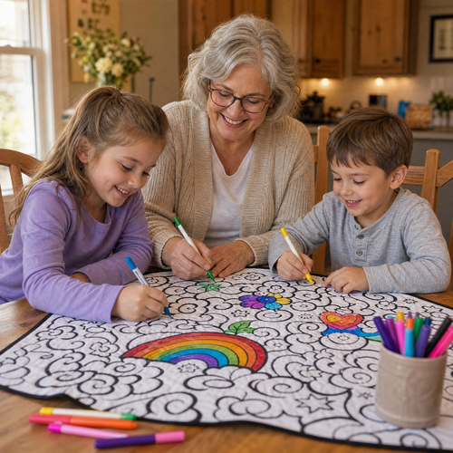ColorCozy DIY Colouring Blanket - For the Whole Family