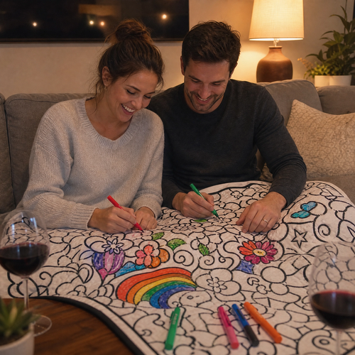 ColorCozy DIY Colouring Blanket - For the Whole Family