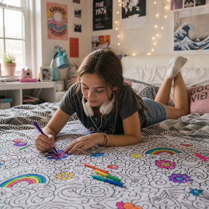 ColorCozy DIY Colouring Blanket - For the Whole Family