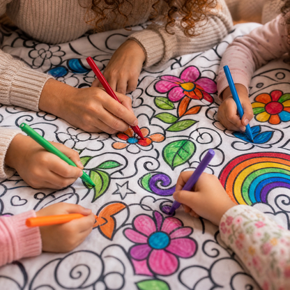 ColorCozy DIY Colouring Blanket - For the Whole Family