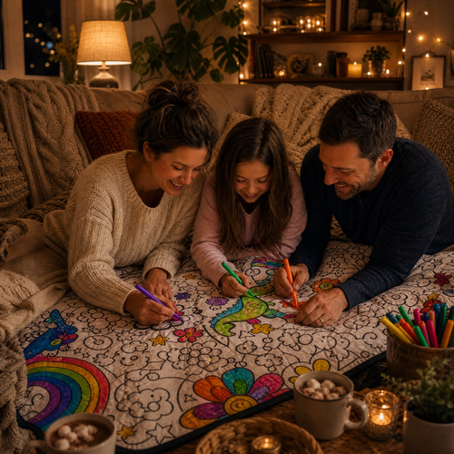 ColorCozy DIY Colouring Blanket - For the Whole Family