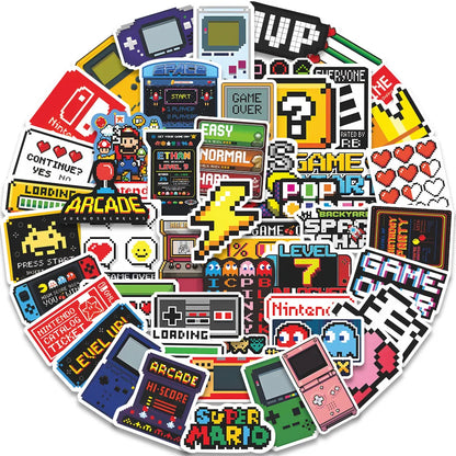 Beamix 50 STÜCK Klassische Gaming-Konsole Cartoon Aufkleber